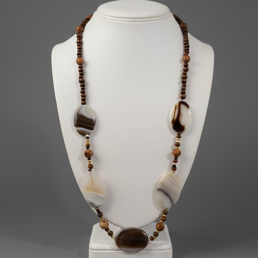 BEADED JASPER NECKLACE