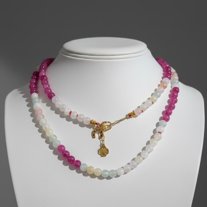 BEADED JASPER NECKLACE