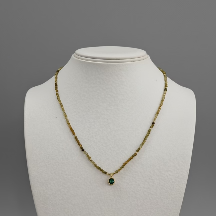 BEADED TOURMALINE NECKLACE