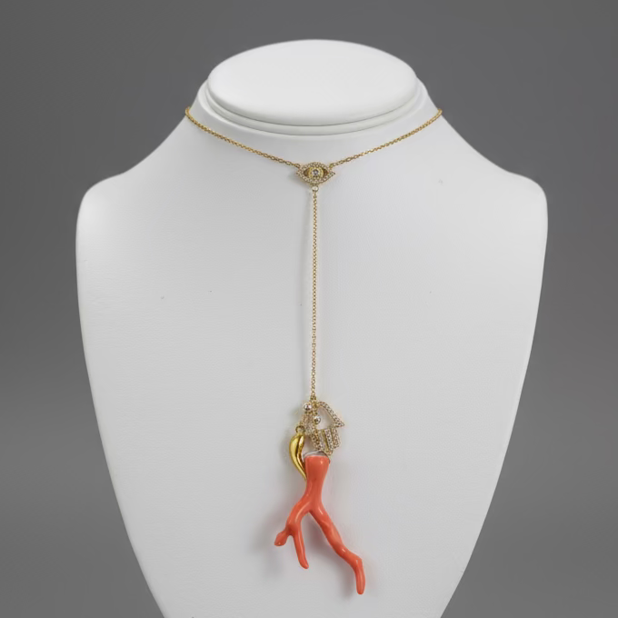 CORAL CHARM NECKLACE