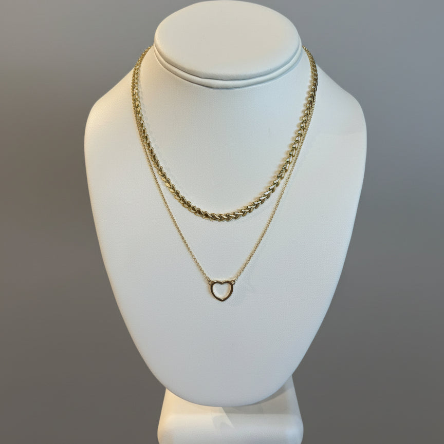 GOLD PLATED HEART NECKLACE