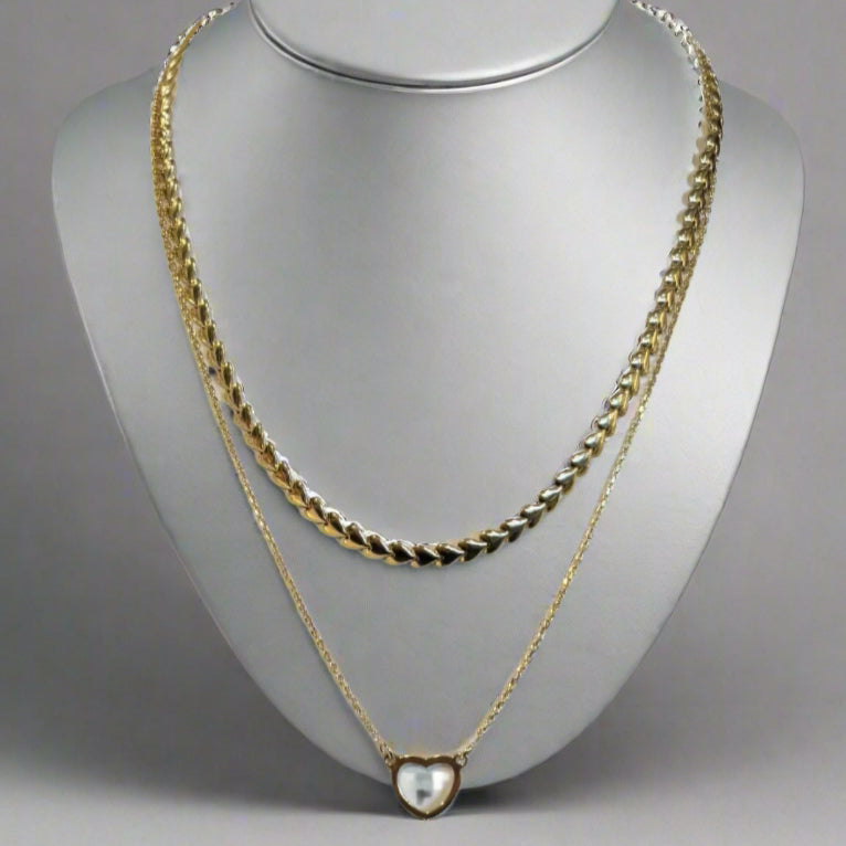 GOLD PLATED HEART NECKLACE