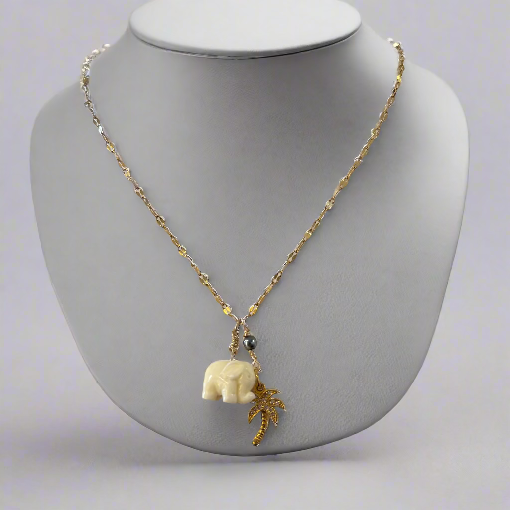GOLD ELEPHANT NECKLACE