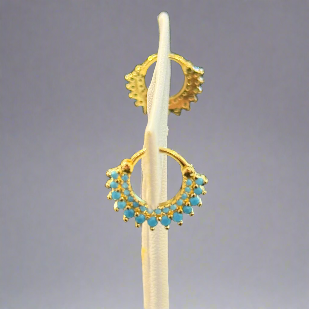 AQUA STONE EARRINGS