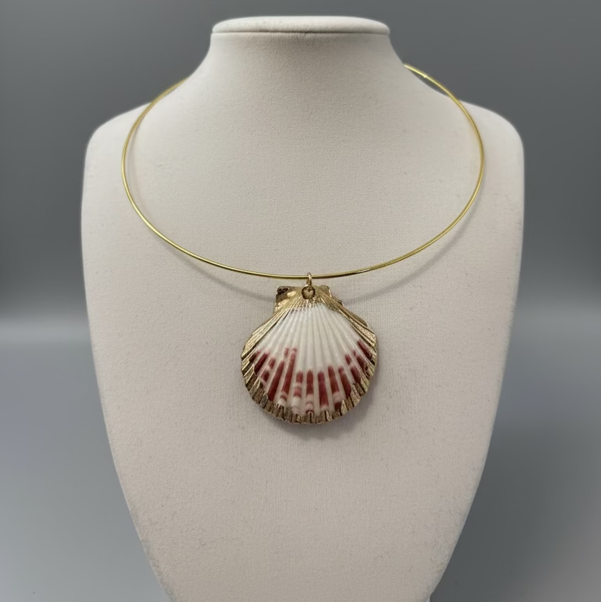 GOLD CHOKER W DIPPED SHELL