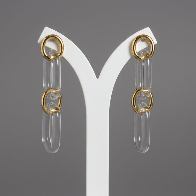 CLEAR VERMEIL EARRINGS