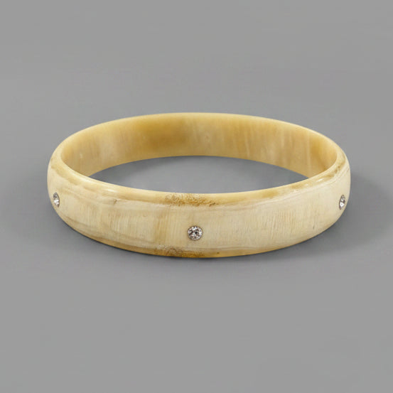 THICK SWAROVSKI HORN BANGLE