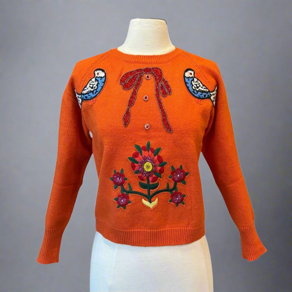 LOVEBIRDS CROPPED SWEATER