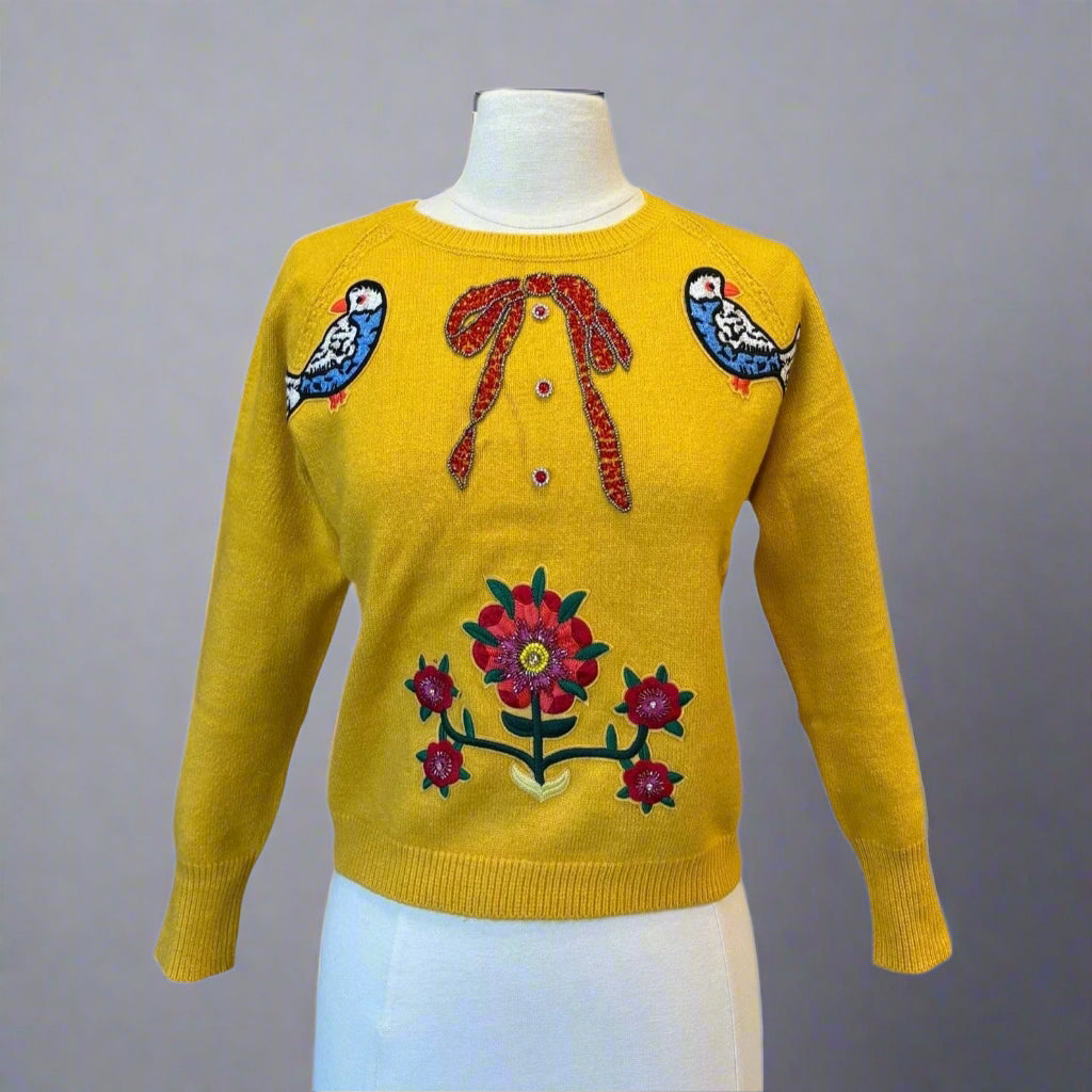 LOVEBIRDS CROPPED SWEATER