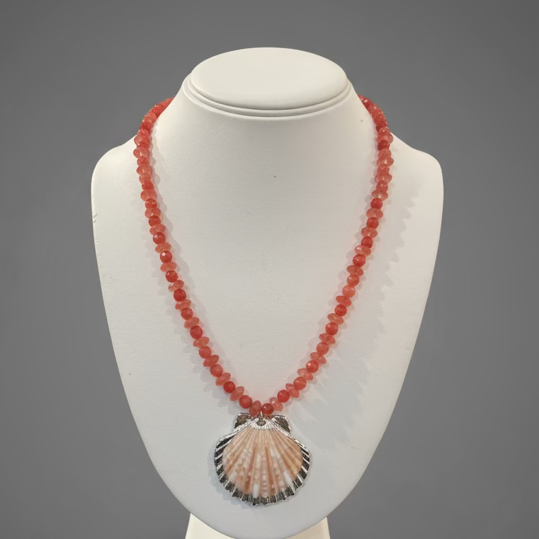 CHALCEDONY BEADS NECKLACE