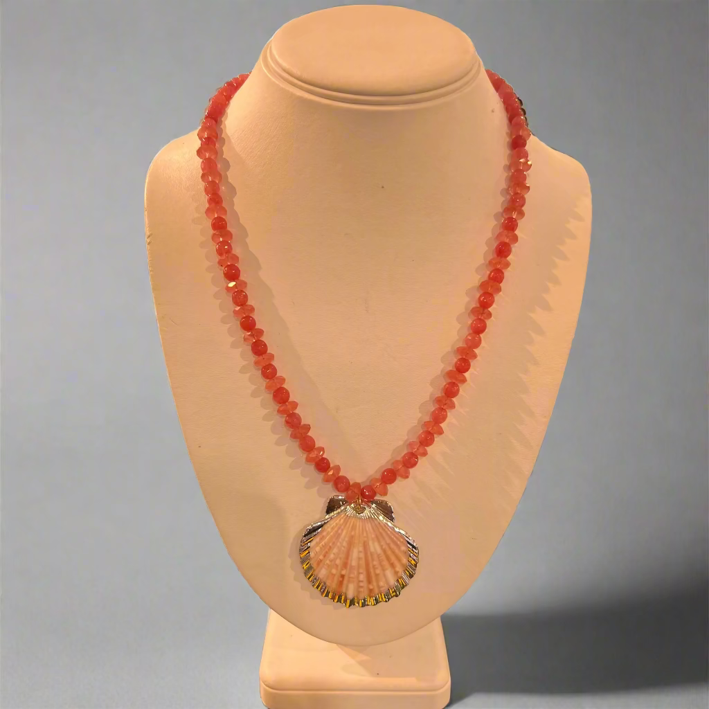 CHALCEDONY BEADS NECKLACE