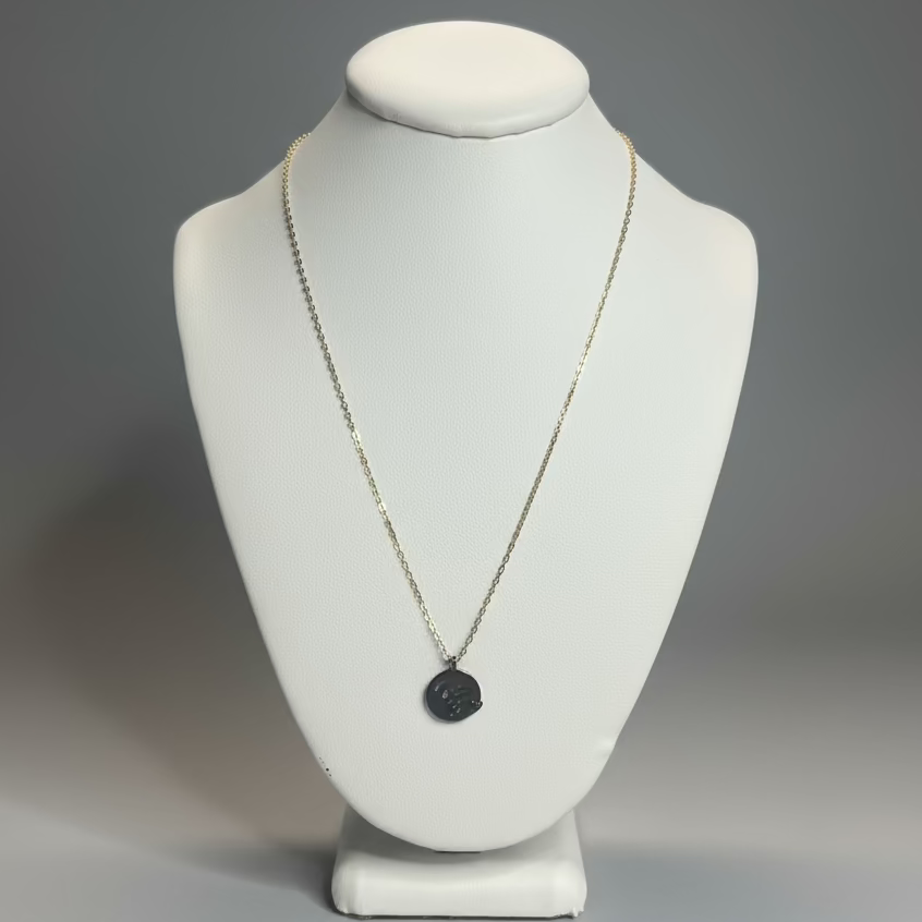 KISSY FACE DIAMOND HEART NECKLACE