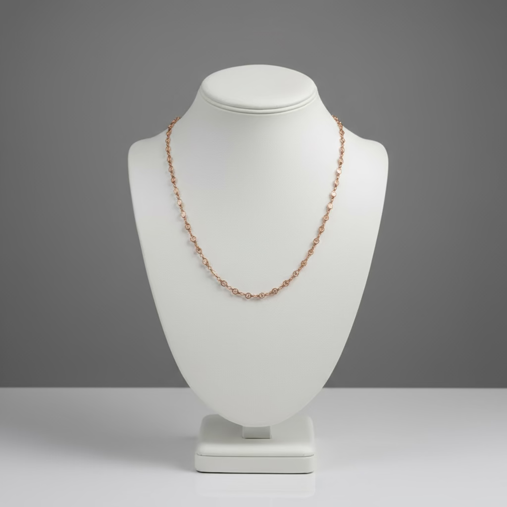 36" ROSE GOLD CZ CHAIN