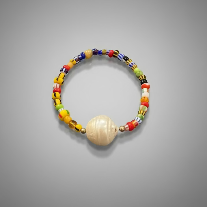 BEADED W/PEARL BRACELET