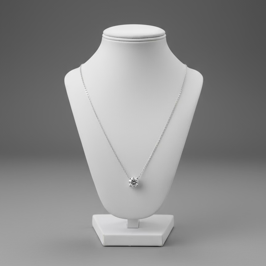MOISSANITE 3 CT NECKLACE