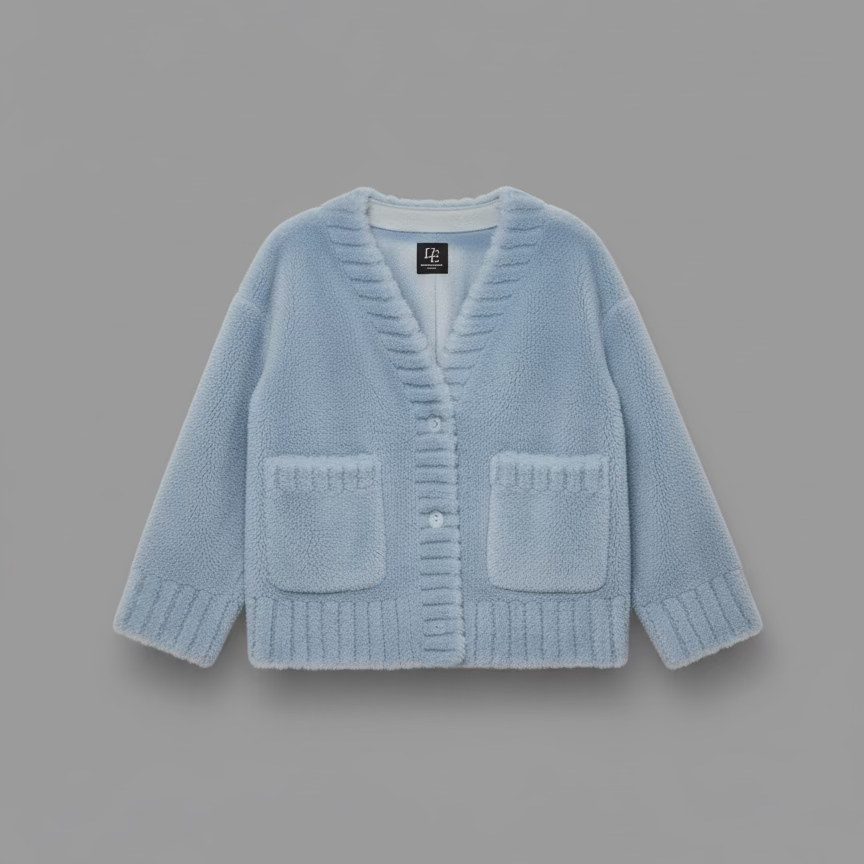 SHEARLING TEDDY CARDIGAN JACKET