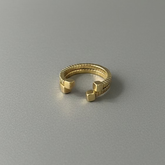 DOUBLE RIBBED RING