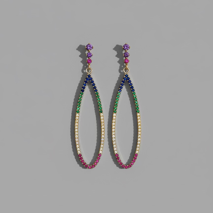 RAINBOW LONG EARRINGS