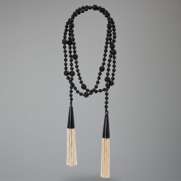 LONG BONE TASSEL NECKLACE