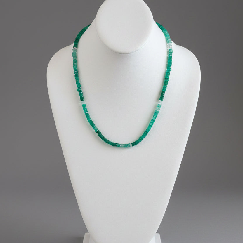 GREEN ONYX 16 INCHES NECKLACE