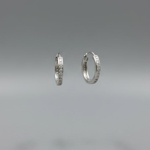 HOOP EARRING 14KT WHITE GOLD