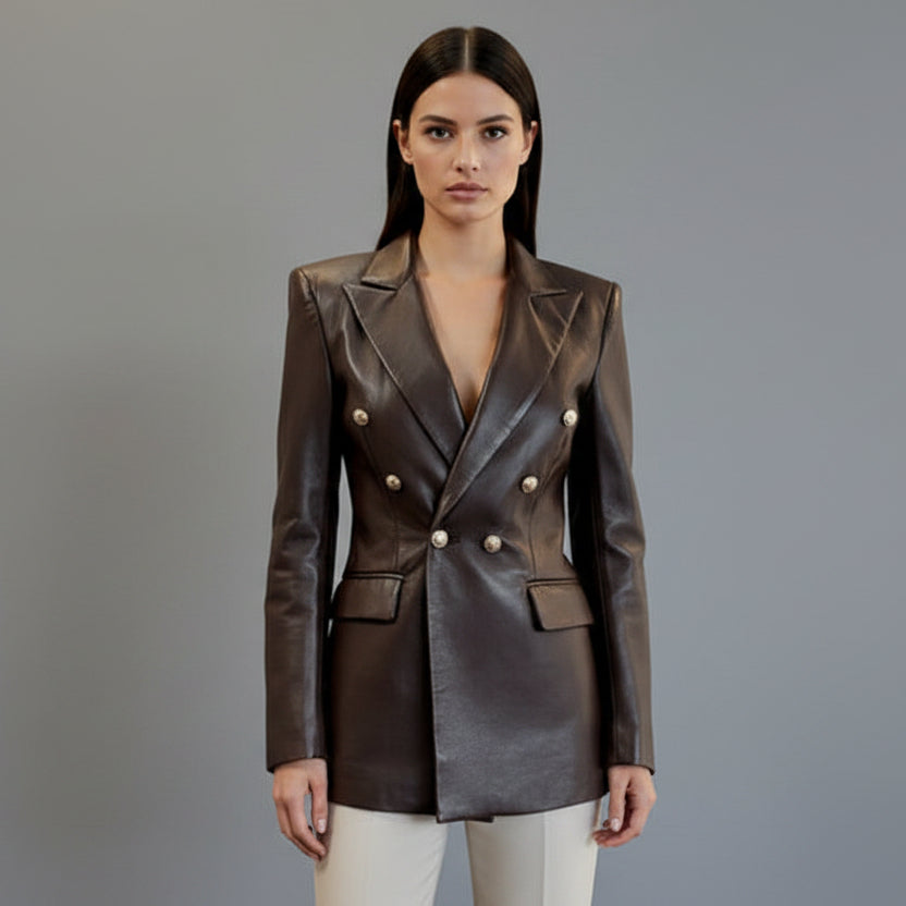 BECK RECYCLED LEATHER BLAZER