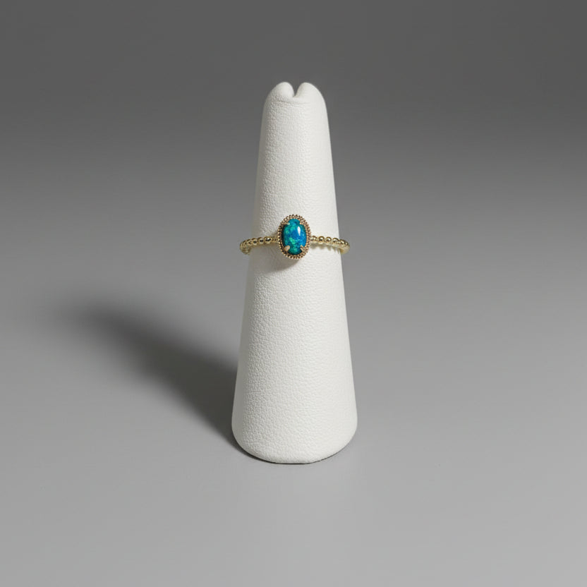 OPAL DIAMOND 14CT GOLD RING