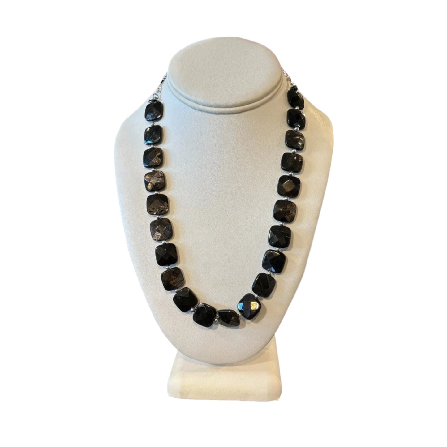 ONYX FACETED NECKLACE