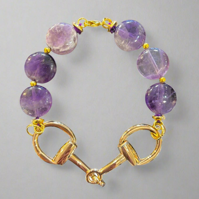 HORSE BIT AMETHYST BRACELET