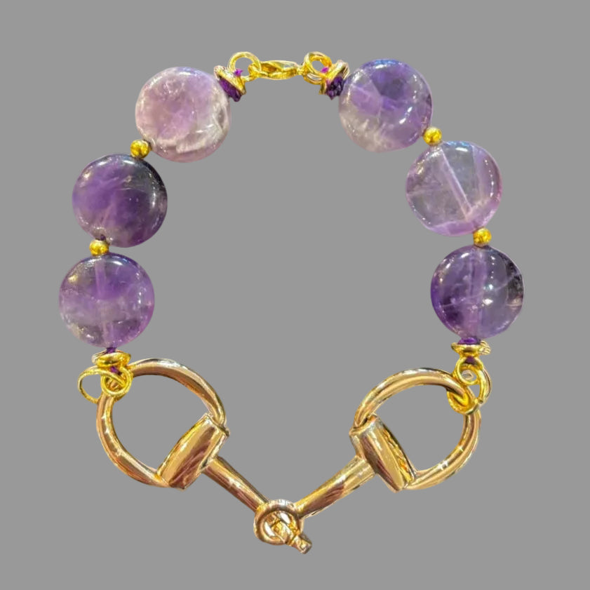 HORSE BIT AMETHYST BRACELET