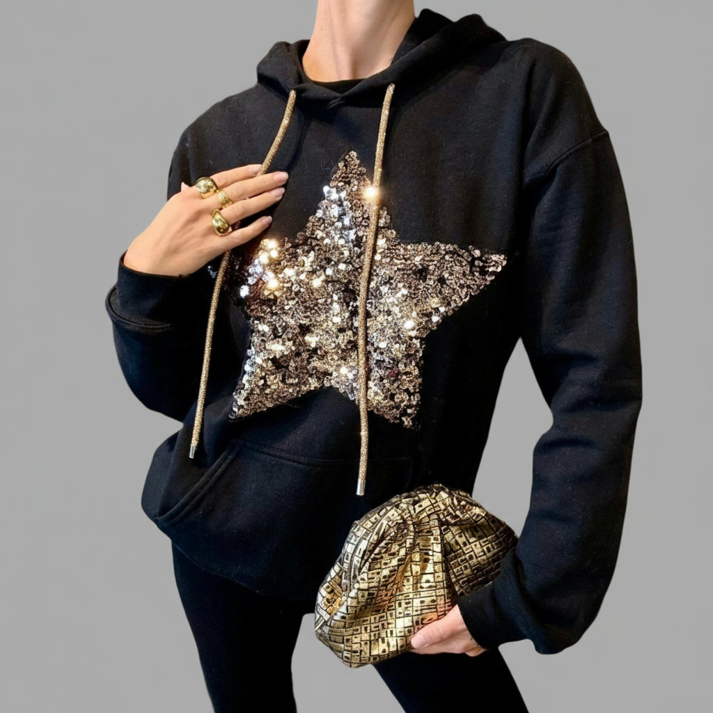 SEQUIN STAR SWEATSHIRT