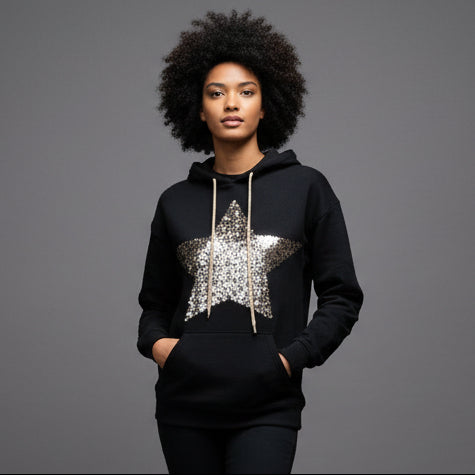 SEQUIN STAR SWEATSHIRT