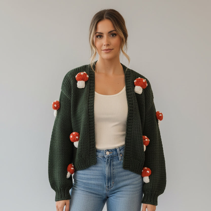 SOFT MUSHROOM CARDIGAN