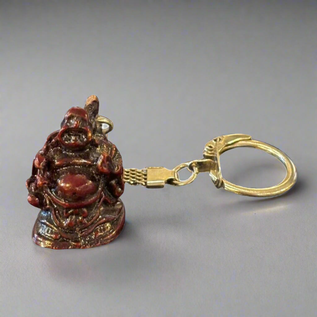 WOODEN BUDDHA KEYCHAIN
