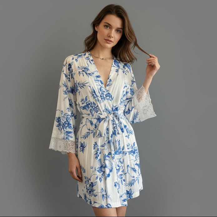 BLUE FLOWERS ROBE