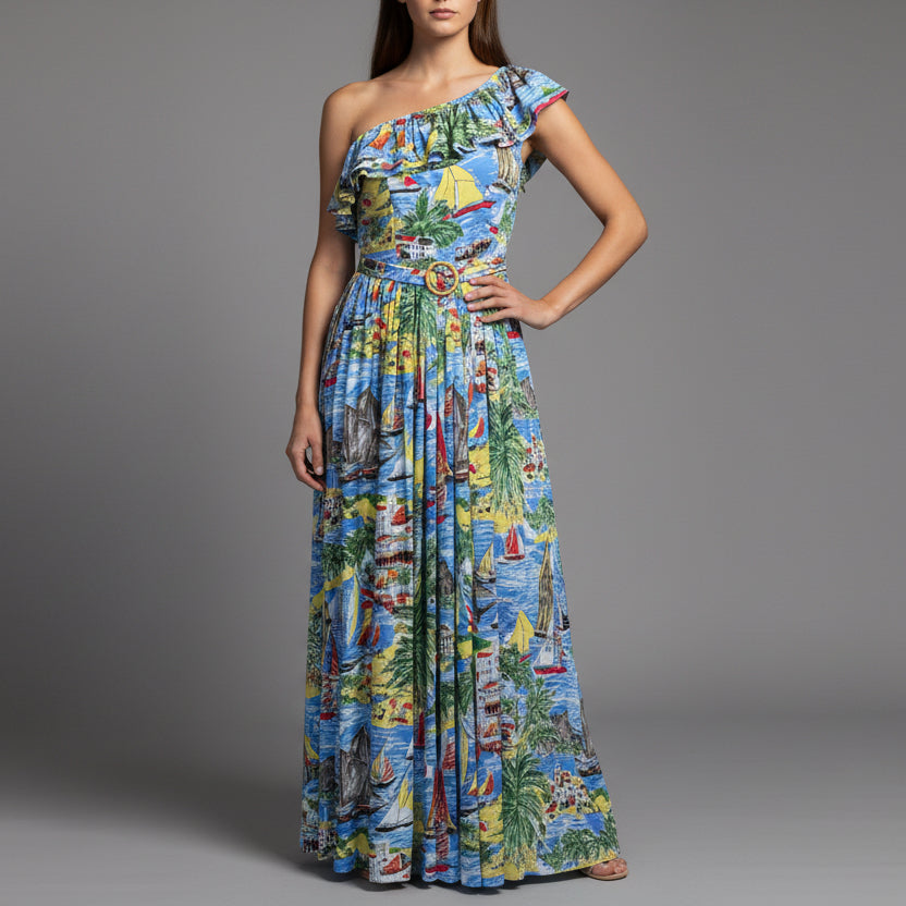 NANTUA OFF SHOULDER MAXI DRESS