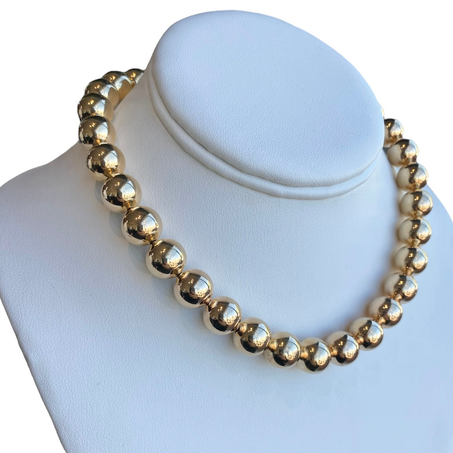 PLATED GOLD BALLSY NECKLACE