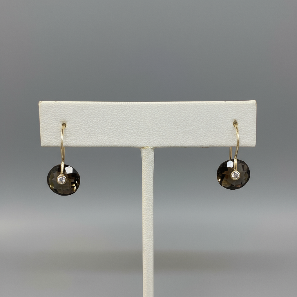SMOKEY QUARTZ DROP EARRINGS