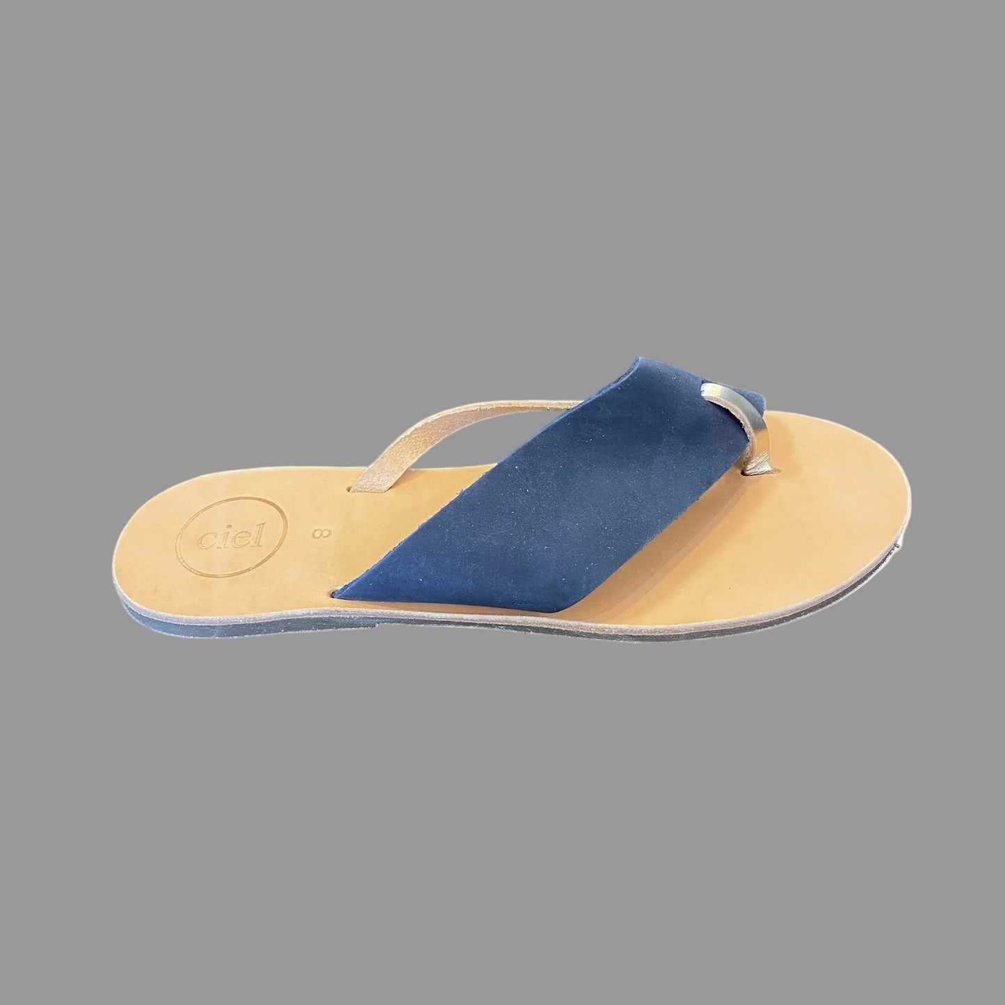 CEDAR LEATHER NAVY GOLD SANDALS