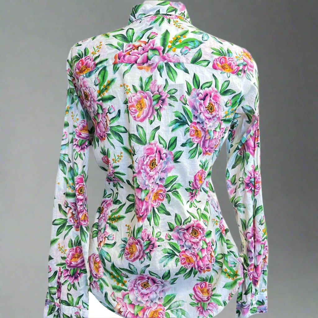 IVORY FLORAL PRINT BLOUSE