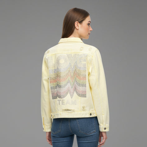 LOVE YELLOW DENIM JACKET