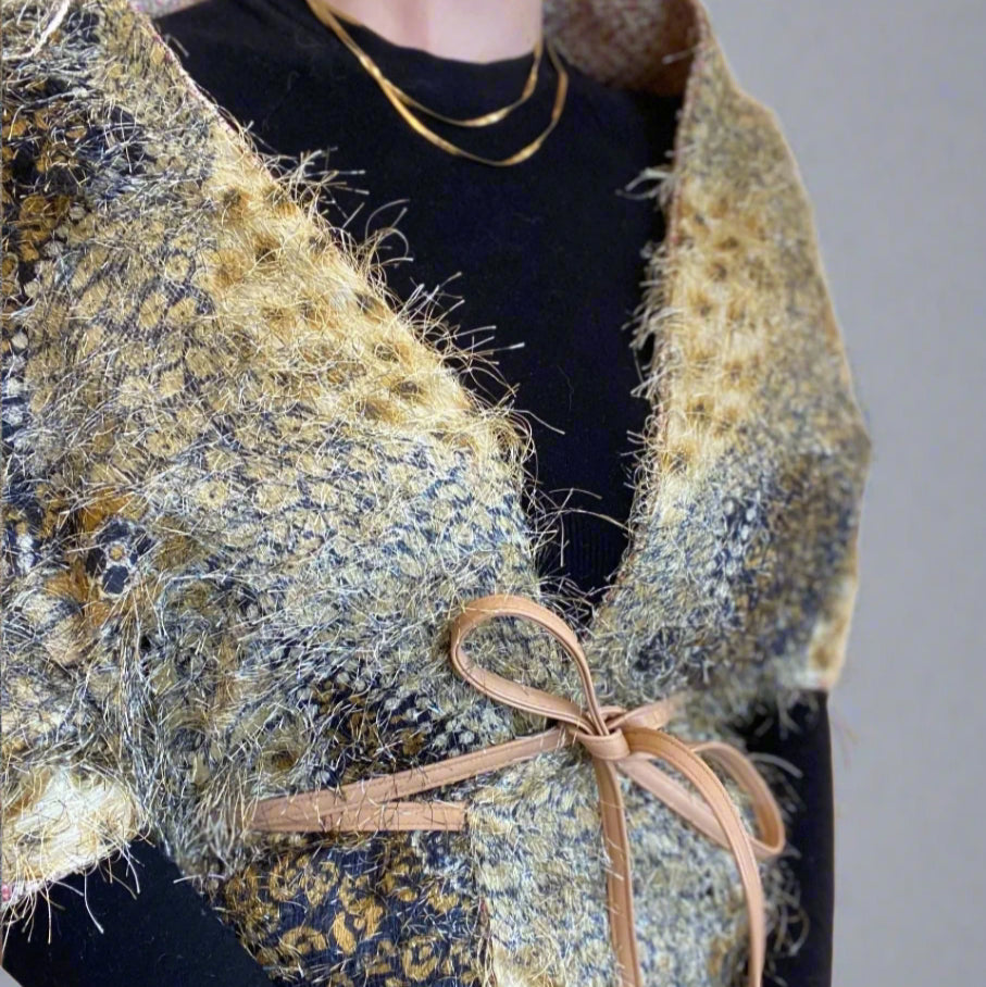 EYELASH TWEED WRAP