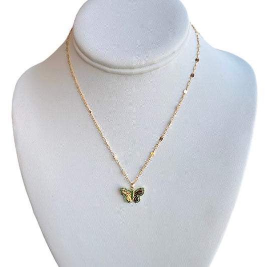 GOLD PLATED BUTTERFLY NECKLACE