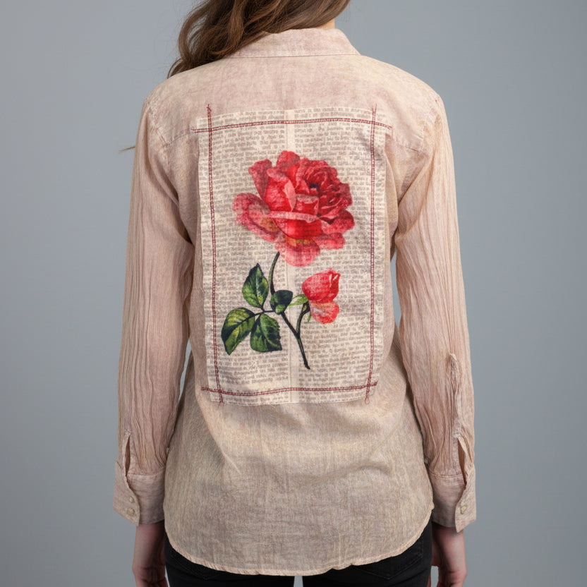 DUSTY VINTAGE EMBROIDERED BLOUSE