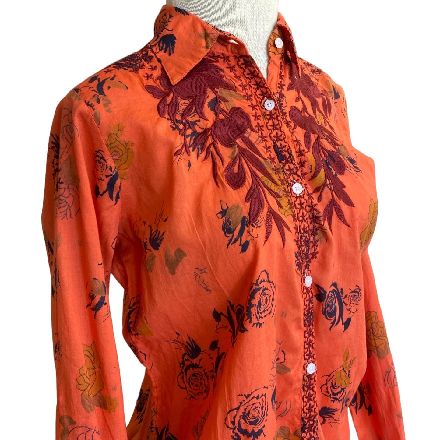 PRINTED ORANGE SHIRT