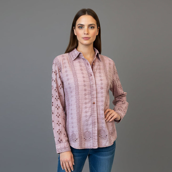 DUSTY EYELET BLOUSE