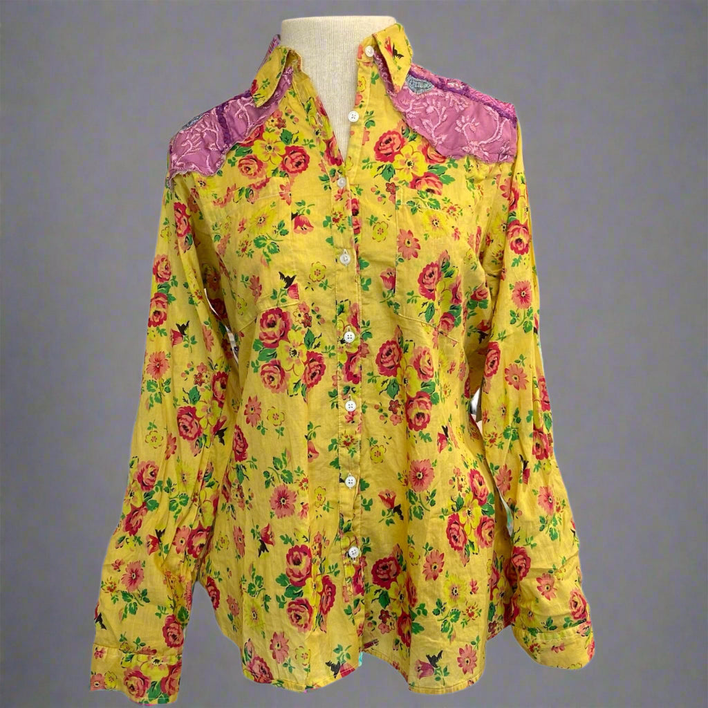 YELLOW FLORAL SHIRT