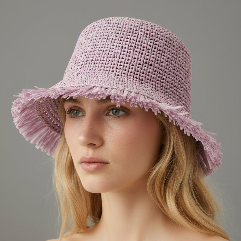 LILAC STRAW HAT