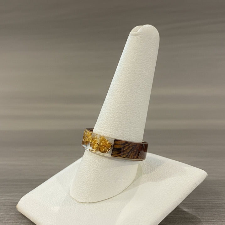 WOOD AND GOLD RING