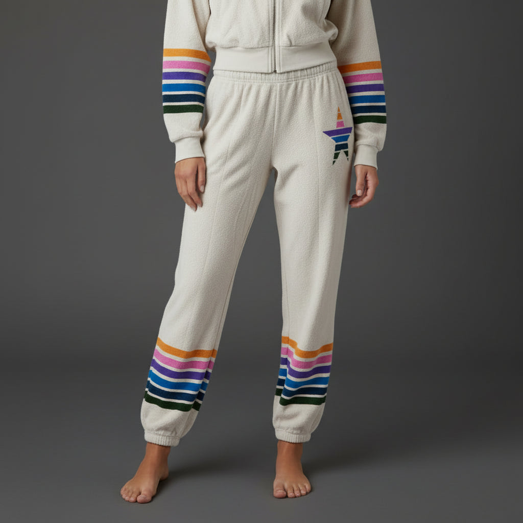 COLOR STRIPE STAR SWEATS